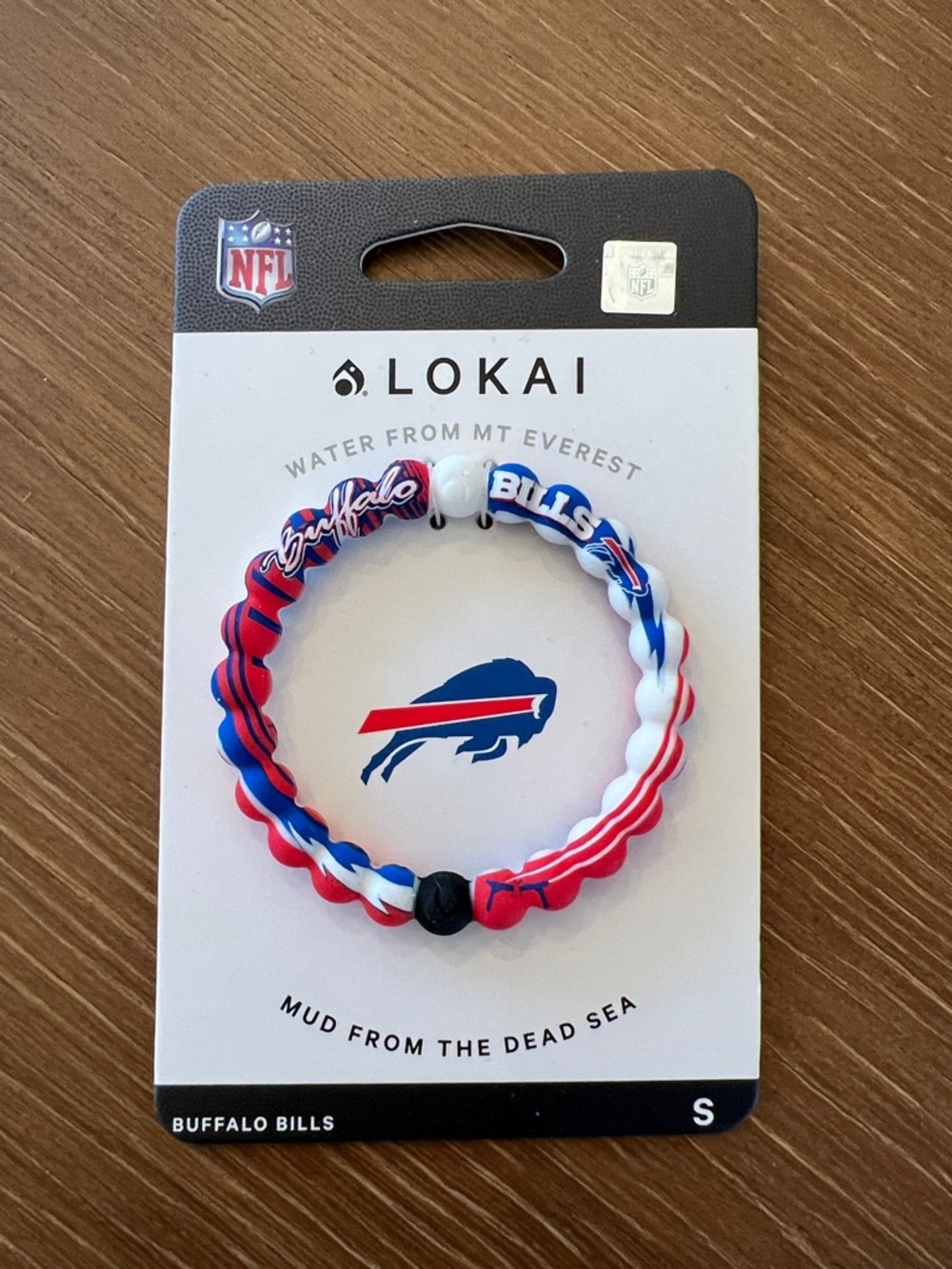 LOKAI Buffalo Bills Red White Blue Swirl Bracelet - SMALL